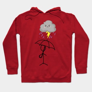 Stickman and angry cloud Hoodie